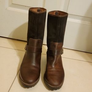 Sperry Mid Calf Courtland Topsider Leather Boots 10M